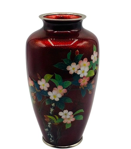 Cloisonné vase japan cherry - cloisonné,