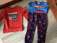 Boys Spiderman Pj's and Epicgoal Sweat Shirt Age 6-7