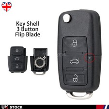 Replacement 3 Button Flip Key Case For VW Golf Passat Beetle Polo Remote Fob