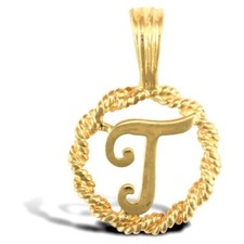 GOLD INITIAL PENDANT ROPE