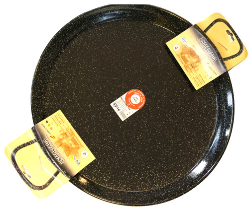 60cm enamelled paella pan - enamelled,