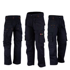 Mens Cargo Work Trousers Workwear Jeans Size 32-44- With Knee Pad Pockets
