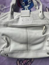 Stone Mountain Women’s White Leather Hobo Tote Shoulder Handbag Bag