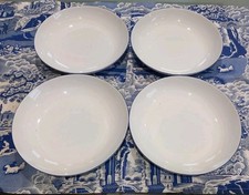 Habitat Nil Pattern - 4 White Porcelain Pasta Bowls in used condition 