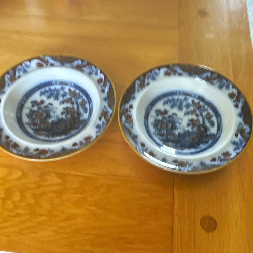 Copeland blue white - &, floral