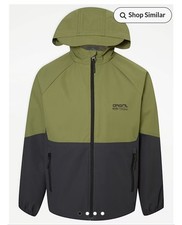 Boys Khaki Lightweight Shower Resistant Hooded Zip Jacket Age 13-14 Years George