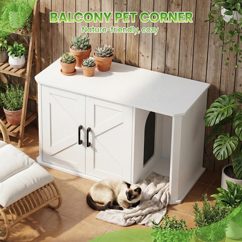 Wooden outdoor cat litter - wooden, box
