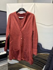 Lambswool Ladies Cardigan Size 12/14 Burnt Orange