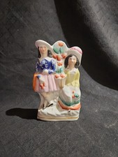 Antique Small Staffordshire Hand Painted figure Highland couple