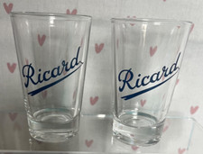 Pair of Vintage Ricard Branded Shot Glasses. Aparetif. Advertising. Breweriana