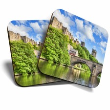2 x Coasters - Durham Castle & Cathedral England Home Gift #21481