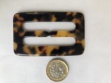 Buckle Vtg Faux Tortoiseshell Coat Sash Made In UK 5.5cm Belt Width