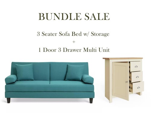 Seater sofa bed with storage - 3-seater,