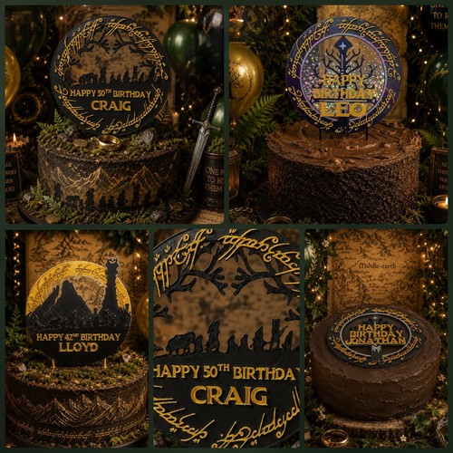Lotr inspired acrylic cake - acrylic,