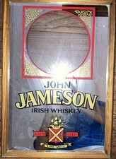 Rare John Jameson Irish Whiskey Wall Clock Mirror Vintage decor Wall hanging
