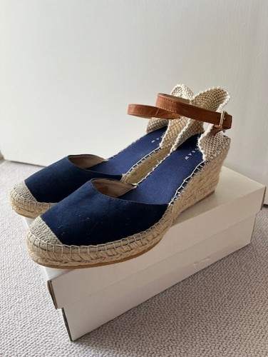 Jigsaw blue suede wedge heeled - jigsaw,