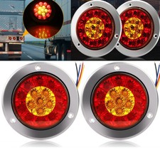 4" Round Red Amber 16 LED