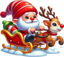 Christmas Santa Gnome Reindeer