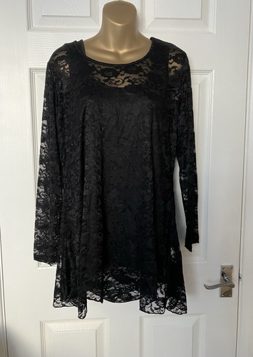 Michele hope black lace tunic - hope,