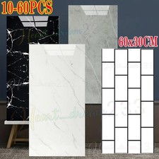 10-60X 3D Tile Wallpaper Marble Wall Sticker Self-adhesive Waterproof Foam Panel
