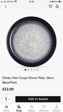 Denby  Halo Coupe Set Of 4 Dinner Plates 26 Cm