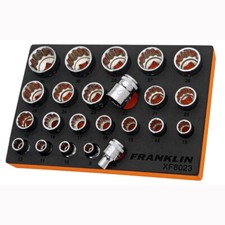 Franklin Tools Socket Set 1/2" Drive 12 Point 23 Pcs 8- 32mm XF8023 Free Postage