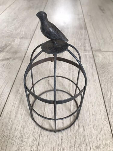 Small metal bird cage with - small,
