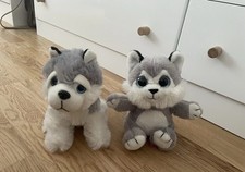2 X Soft Touch Husky   Dog Soft Plush Toy 22 cm high 