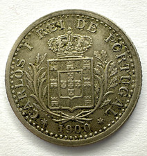1900 Portugal 100 Reis Coin