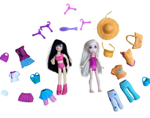 Polly pocket dolls long - pocket, x2