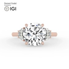 Round Diamond Trilogy Ring 14k