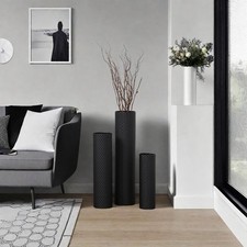 3x Floor Vases Set Ornament