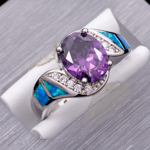 8x10 oval simulated amethyst - 8x10,