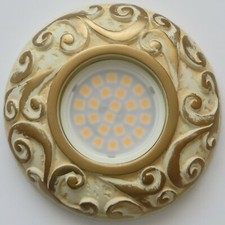 RECESSED LED GU10 MR16 DOWNLIGHT SPOTLIGHT SURROUND PLASTER CEILING ROSE HOLDER