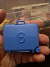 VINTAGE BARBIE  SUITCASE Blue Wheeled Hand Luggage