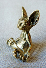 BRASS CAT MEDITATING SPHYNX