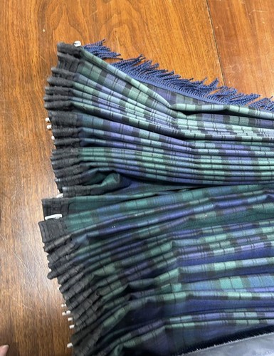 Royal blue tartan truck - blue, side