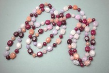 Lola Rose -  Bella rose quartz gemstone semi precious necklace 150cm long