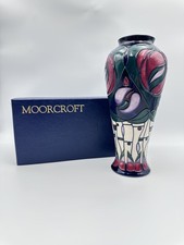 Boxed Moorcroft Tribute to Charles Rennie Mackintosh Vase by Rachel Bishop