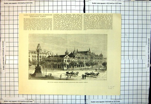 Original old antique print - old,