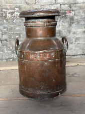 Copper Milk Churn Large 10 Gallon Nestle Accrington White Wells Dairy RARE