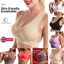 Womens Seamless Comfortable Bra Comfy Shapeware Sports Stretch Crop Support Top