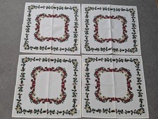 4x Christmas Table Napkins