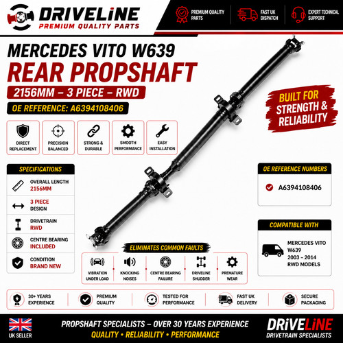 Mercedes vito w639 propshaft - mercedes,