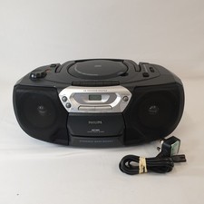 Philips AZ1005 Radio AM/FM Stereo CD Player Portable/Mains Boombox Black