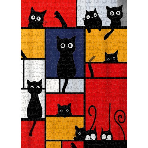 Colorful cat 1000 - cat, piece