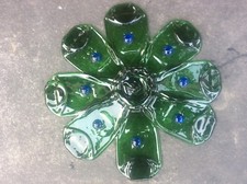 Unique Handmade Artisan Made Folk Art Glass SUNCATCHER Recycled Beer Bottles 3