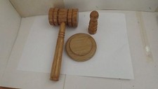 Gavel 8 1/4" long in tiger oak