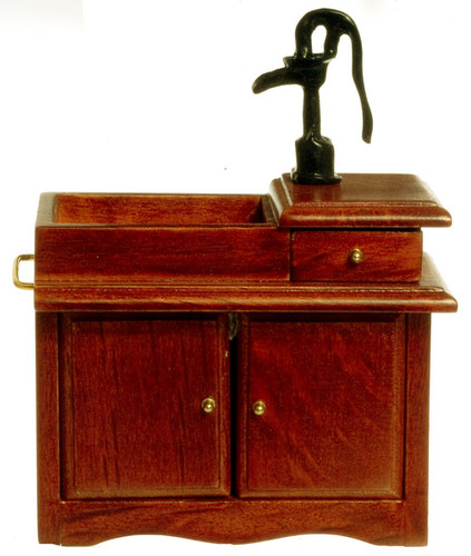 Dolls house walnut - dolls, with