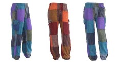 Patchwork Trousers Wideleg